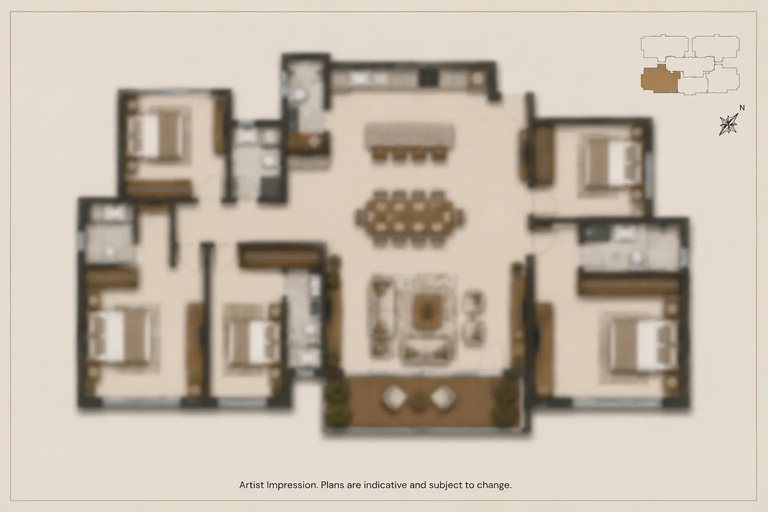 4 BHK Floor Plan
